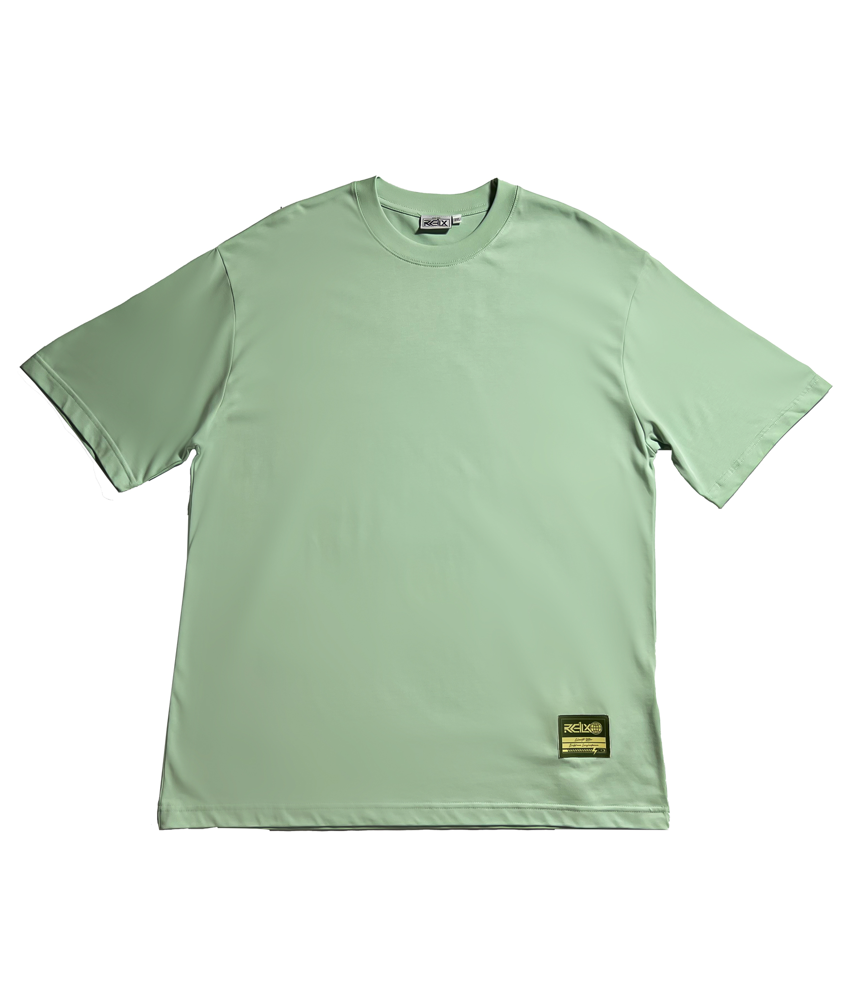 240gsm heavyweight real x essential blank t shirt Oversized black tee featuring bold REALX chest monogram design. Heavyweight build for comfort and a premium streetwear edge.